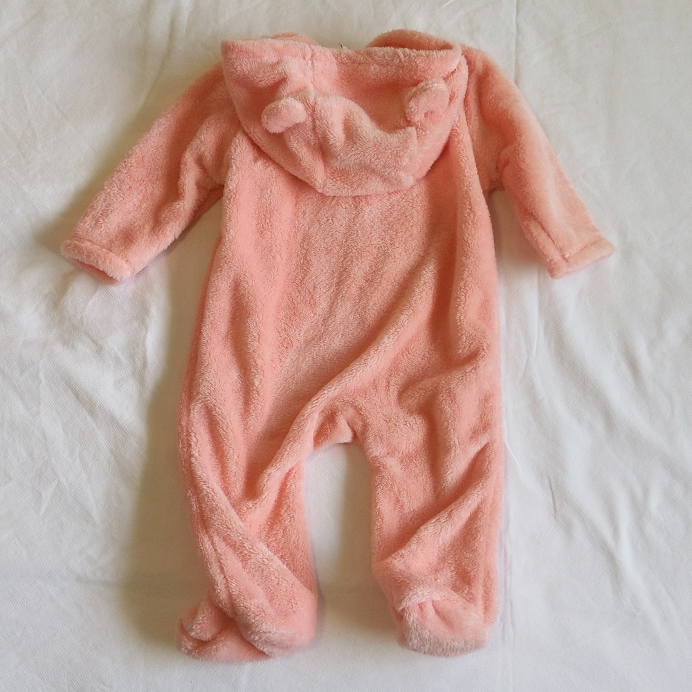 NEW lc waikiki fluffy peach kitten bunting suit 6-9 months baby girl - Picture 10 of 10